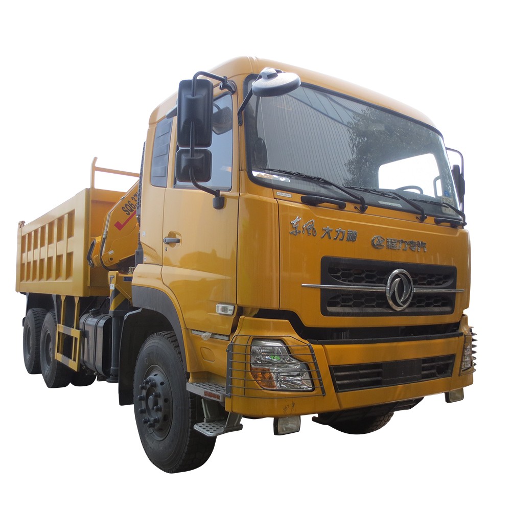 Caminhão basculante de 30 toneladas com guindaste Dongfeng